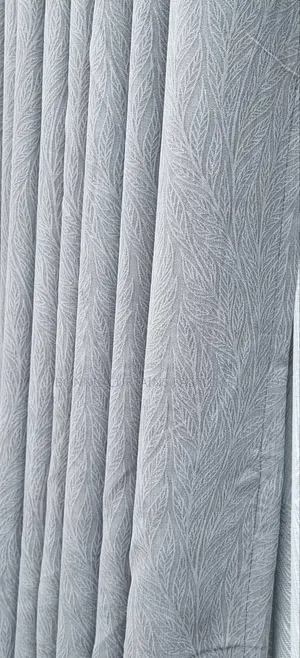 Grey Modern Curtains and Blige With Rings