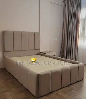 5x6 Taupe Velvet Chester Bed: Free Delivery