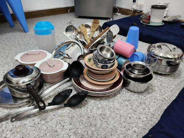 "Essential Cookware and Serving Sets."