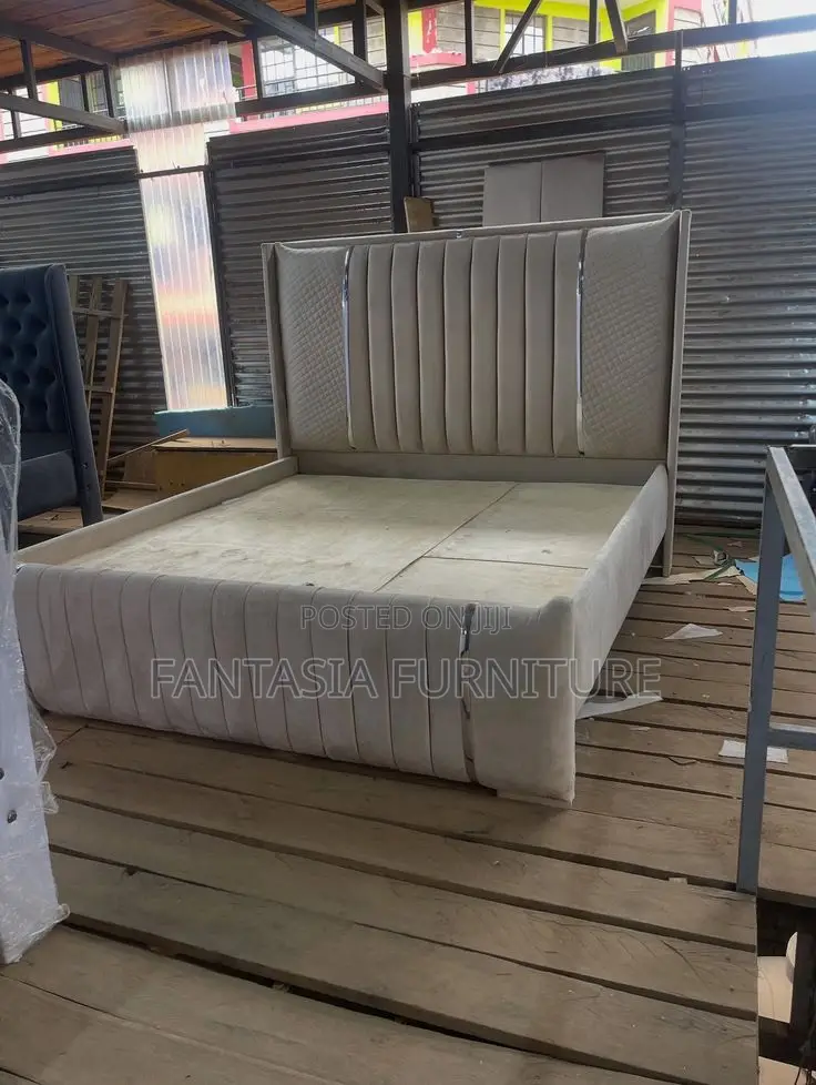 5x6 Trendy Beige Chester Bed: Pay on Delivery