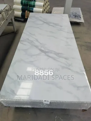 White Carrara High Gloss UV Marble Sheet - PVC Wall Panel