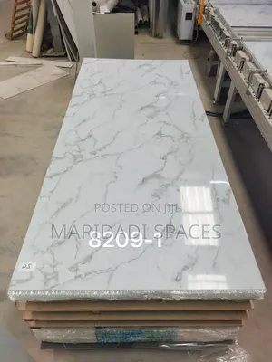 White Carrara High Gloss UV Marble Sheet - PVC Wall Panel