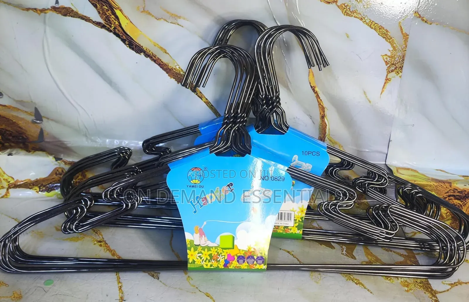 Black Coated Metal Clothes Hangers