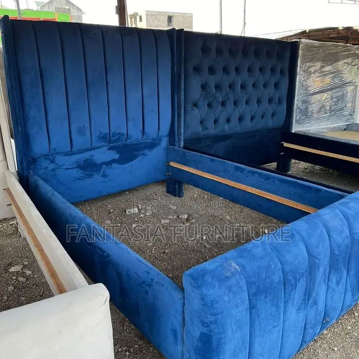 5x6 Blue Soft Chester Bed: Pay on Delivery