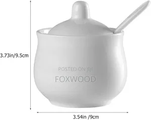 Porcelain Round Sugardish/Storage Jar