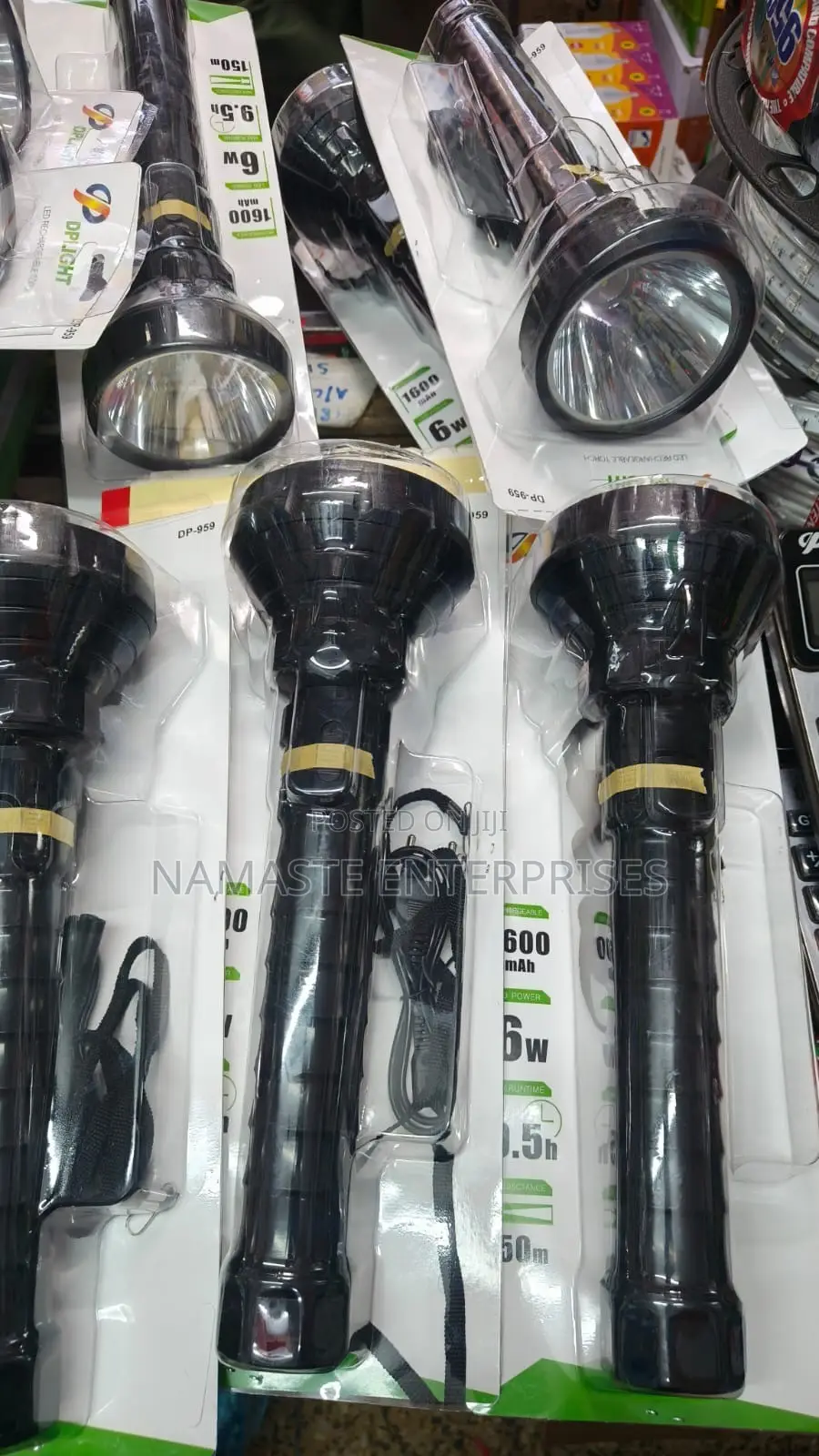 6W DP-LIGHT Rechargeable LED Torch 1600LM 1500m Range