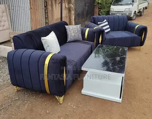 Navy Blue 3-Seater and 2-Seater: Free Delivery Included
