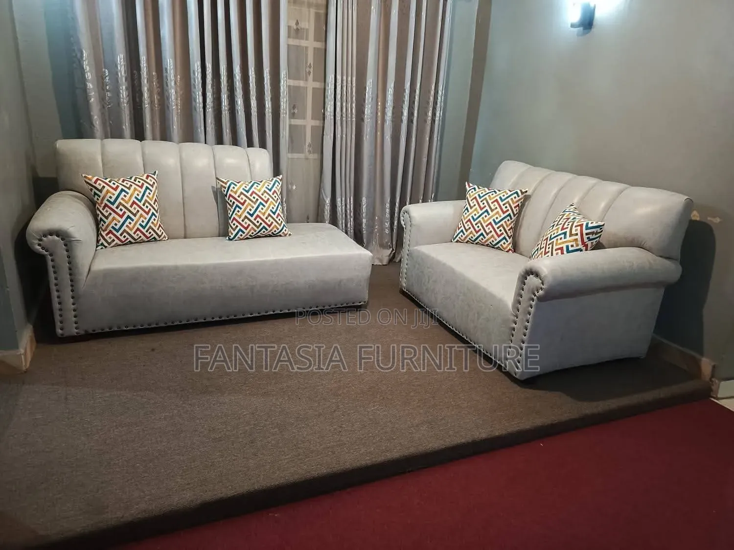 Cream 2-Seater Sofa