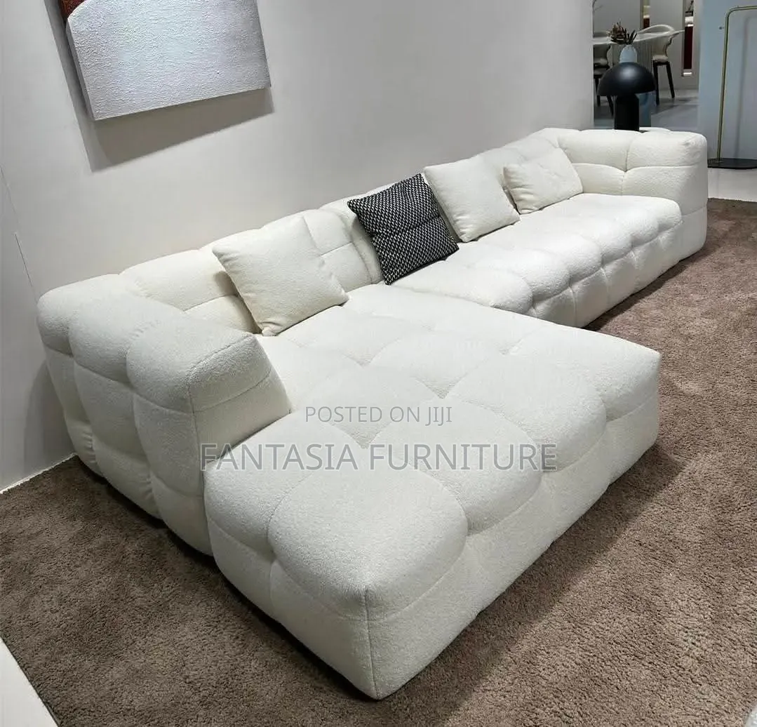 White Bubble Sofa, 5-Seater + L-Shaped/Corner Seat