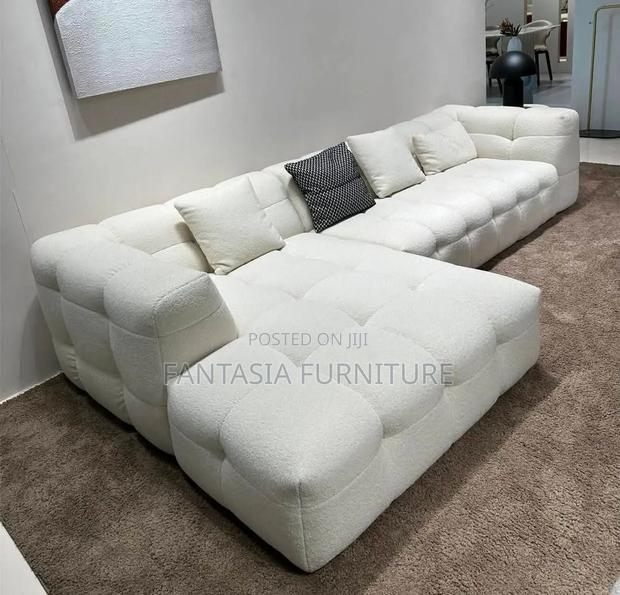 White Bubble Sofa, 5-Seater + L-Shaped/Corner Seat - thumbnail 2