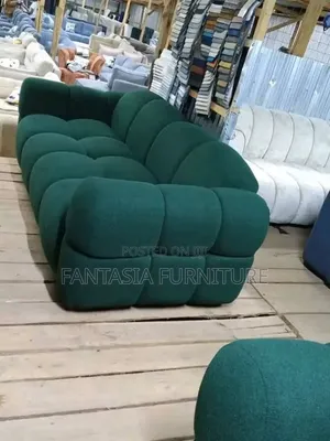 Green Velvet Bubble Sofa (2-Seater)
