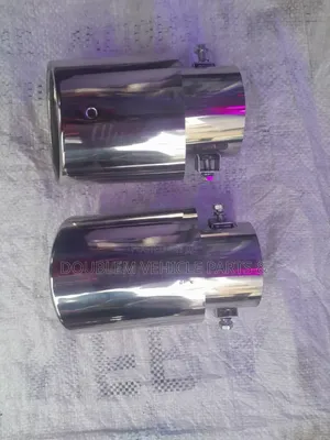 Universal Muffler Exhaust Pipe Tip Straight Stainless Steel Silver