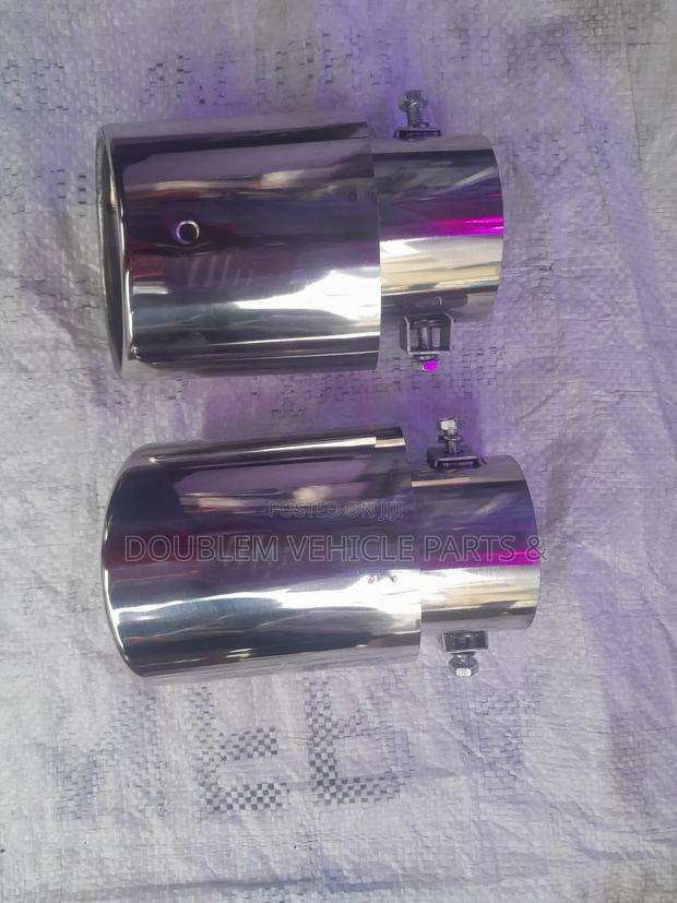 Universal Muffler Exhaust Pipe Tip Straight Stainless Steel Silver