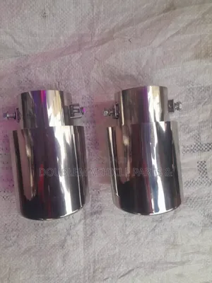 Universal Muffler Exhaust Pipe Tip Straight Stainless Steel Silver