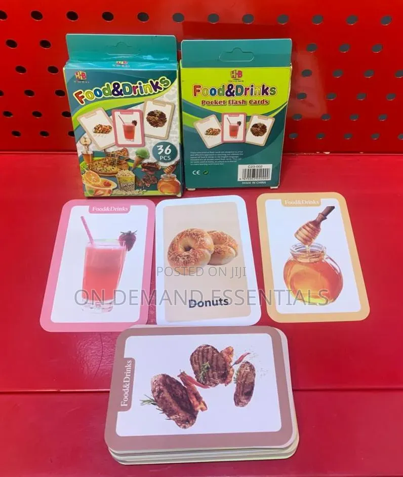 Food Drinks Naming Flash Cards