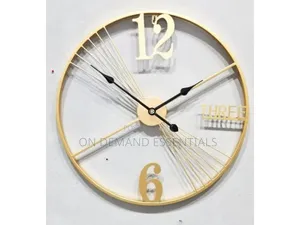 Golden Mordern Metal Wall Clock