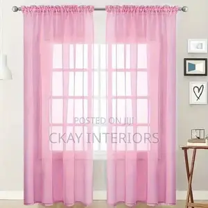 Light Pink and Dark Pink Soft Window Sheers