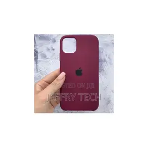 Soft Silicone Back Cover for iPhone 12 Pro Max – Protective, Maroon