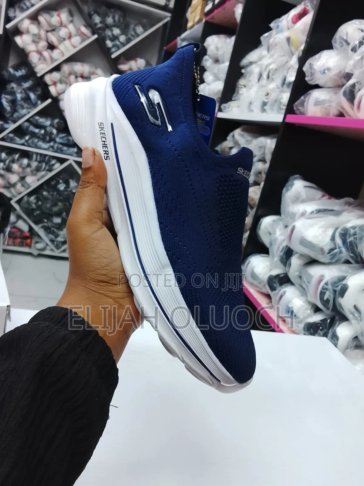 Skechers GOwalk 8 - Aleena Navy Blue Slip-on Walking Shoes