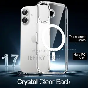 Clear Transparent MagSafe Silicone Case for iPhone 16 – Shockproof, An