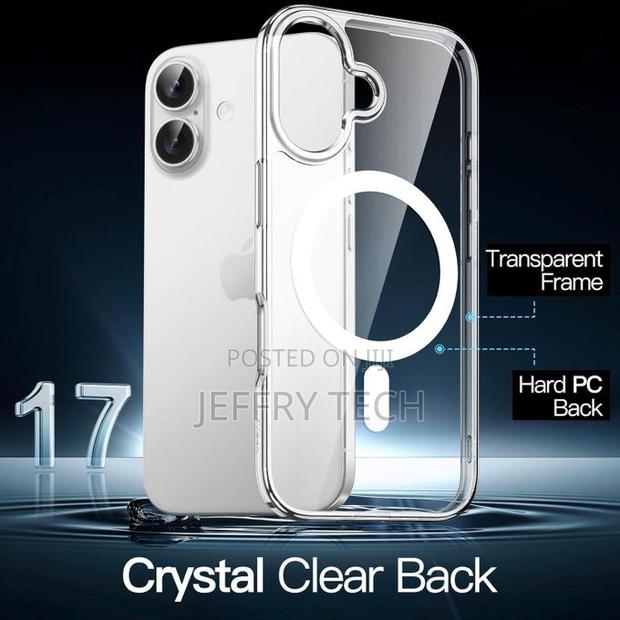 Clear Transparent MagSafe Silicone Case for iPhone 16 – Shockproof, An