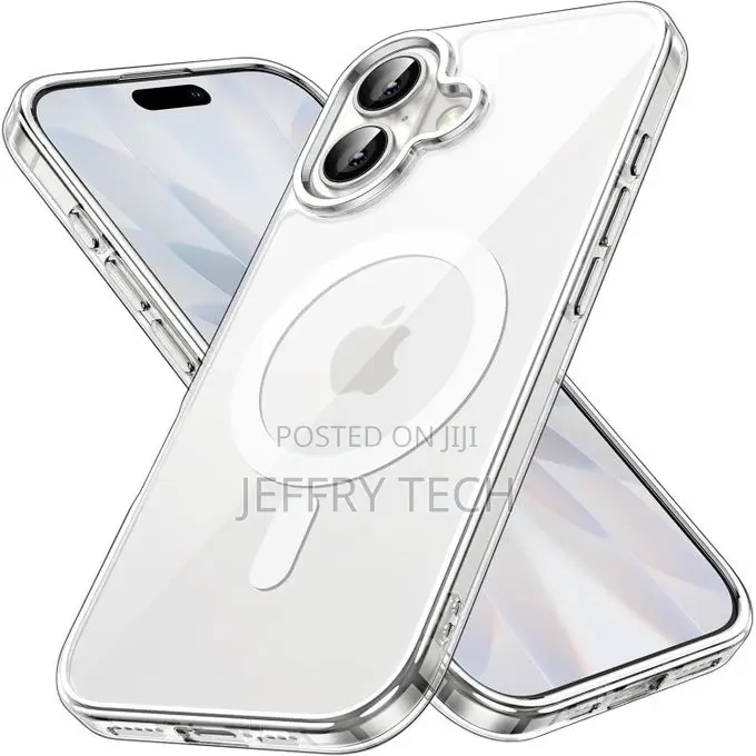 Clear Transparent MagSafe Silicone Case for iPhone 16 – Shockproof, An