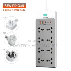 LDNIO SC4 65W PD GaN Power Strip 13-in-1 Fast Charging Extension Board