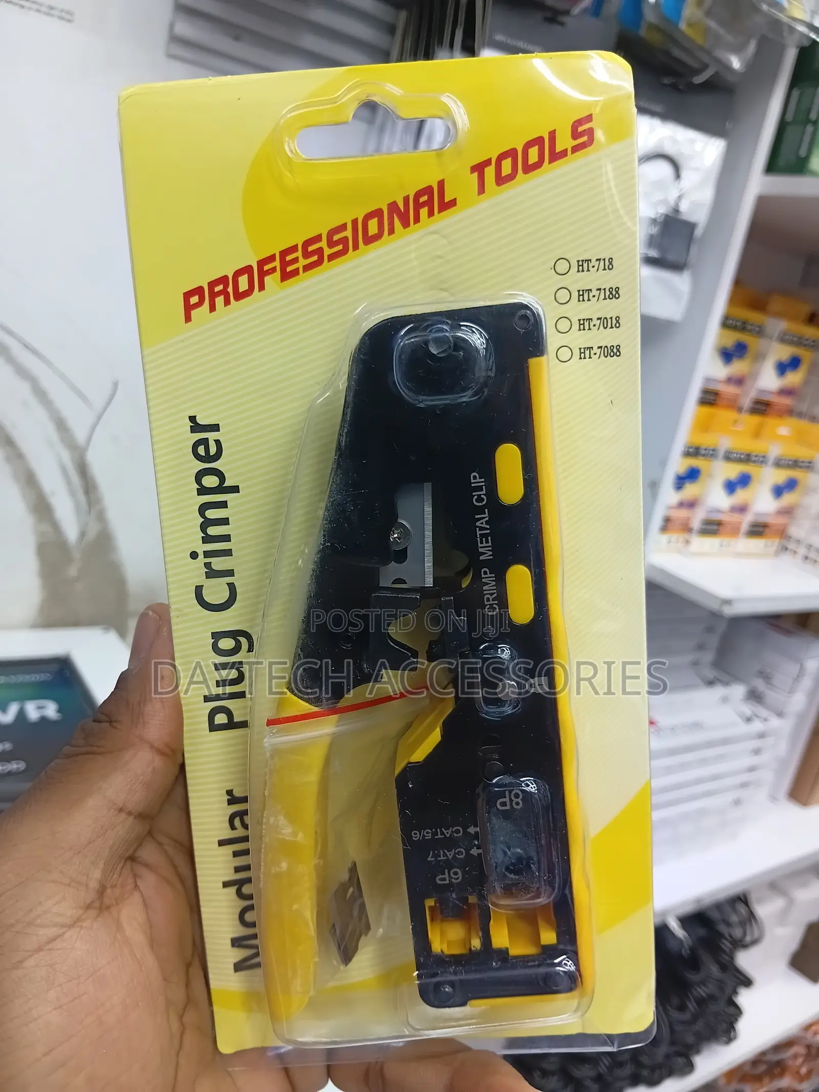 RJ45 Pass Through Crimper Tool for RJ45 Connectors.