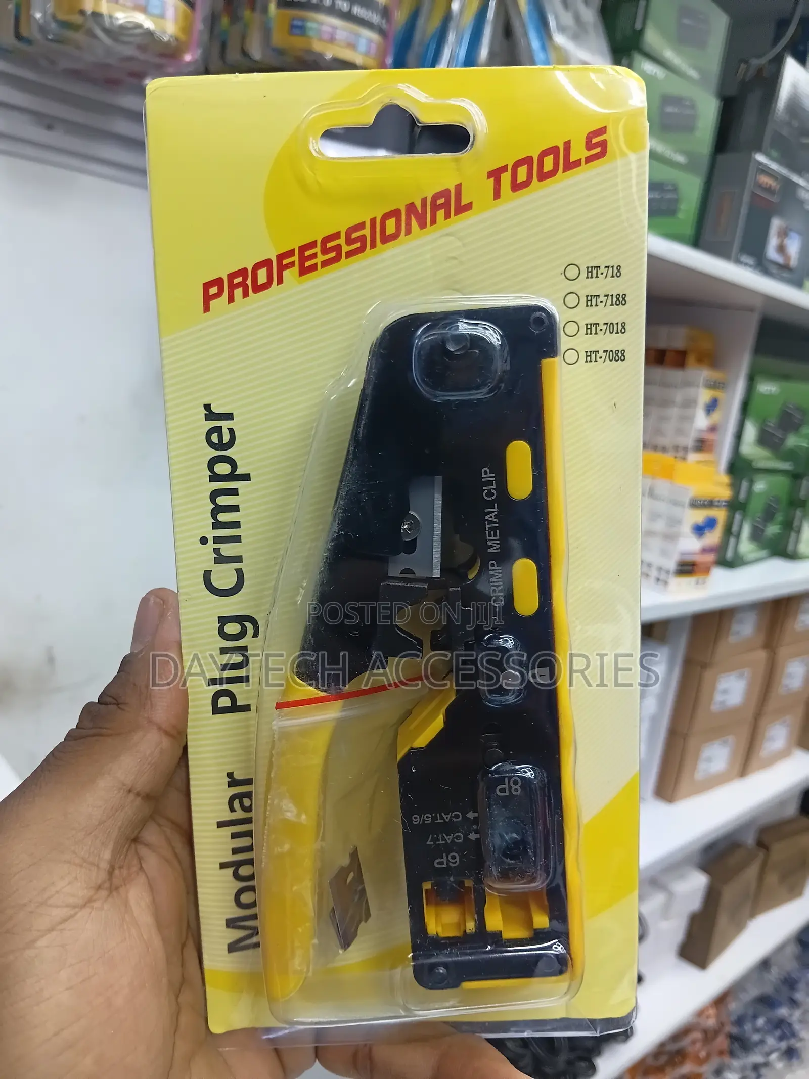 RJ45 Pass Through Crimper Tool for RJ45 Connectors.