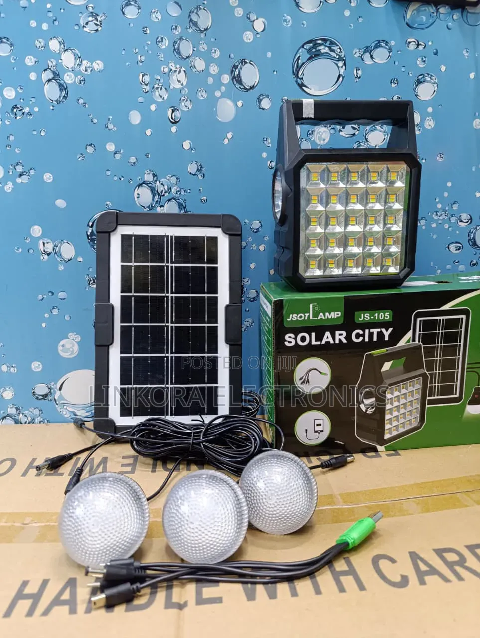 JSOTLAMP JS-105 Solar Lighting System With 3 LED Bulbs