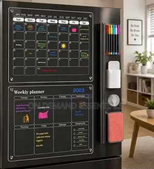 2 PCS Set Magnetic Monthly/ WEEKLY Fridge Planner