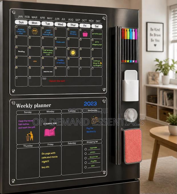 2 PCS Set Magnetic Monthly/ WEEKLY Fridge Planner - thumbnail 3