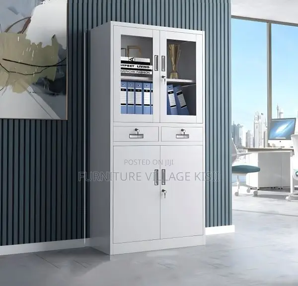 Office Cabinet; Half -Glass Modern Filling Cabinet