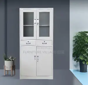 Office Cabinet; Half -Glass Modern Filling Cabinet