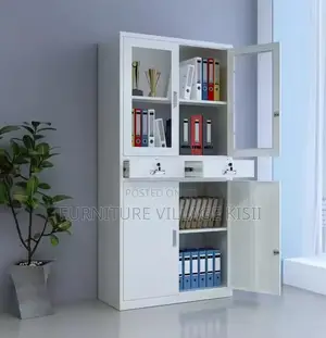 Office Cabinet; Half -Glass Modern Filling Cabinet