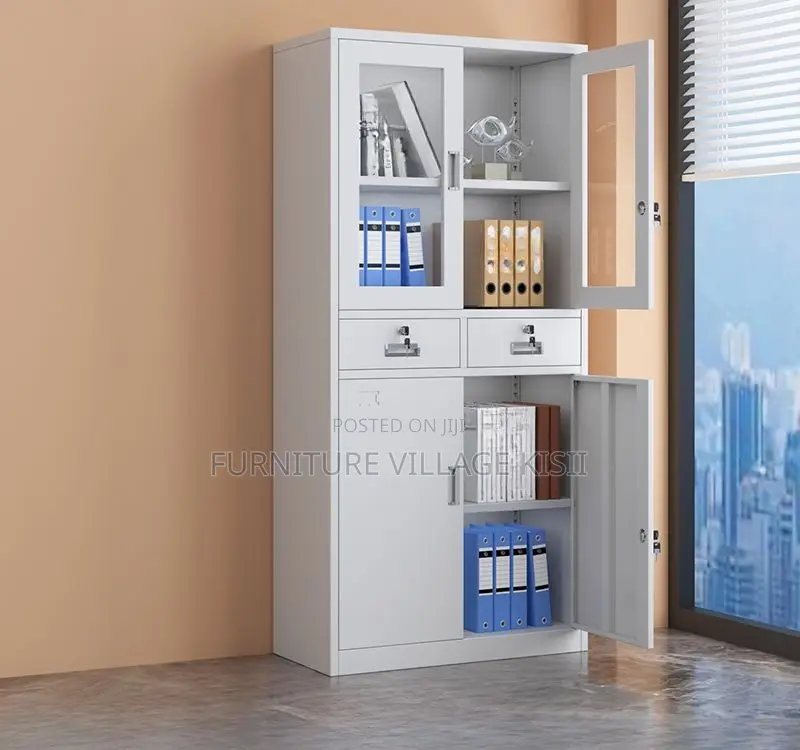 Office Cabinet; Half -Glass Modern Filling Cabinet