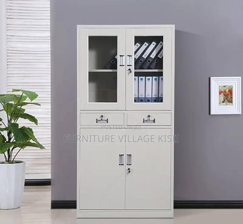 Office Cabinet; Half -Glass Modern Filling Cabinet