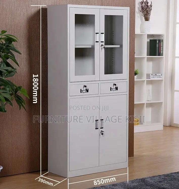 Office Cabinet; Half -Glass Modern Filling Cabinet