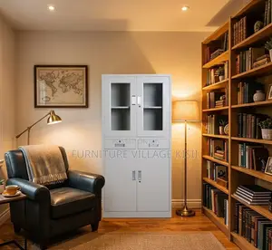 Office Cabinet; Half -Glass Modern Filling Cabinet
