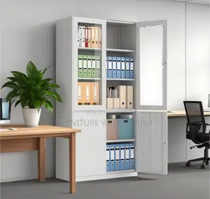 Office Cabinet; Half -Glass Modern Filling Cabinet