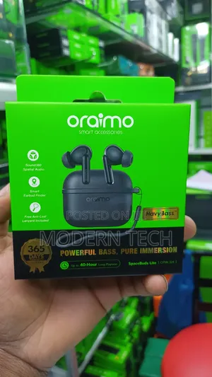 Oraimo SpaceBuds Lite OTW-324 With Anti Lost Lanyard 40Hrs Playtime