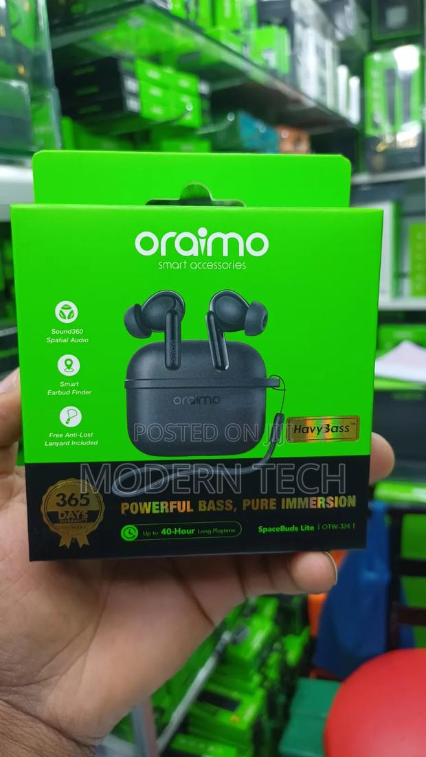 Oraimo SpaceBuds Lite OTW-324 With Anti Lost Lanyard 40Hrs Playtime