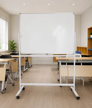 120×90cm Whiteboard With Wheeled Stand–Perfect for Teaching Meetings