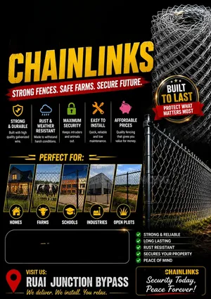 6FT PVC Coated Gauge 12.5 Chainlink 80X80MM