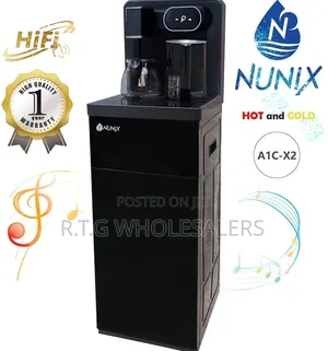 Black Nunix A1c-X2 Bottom Load Hot and Cold Water Dispenser With