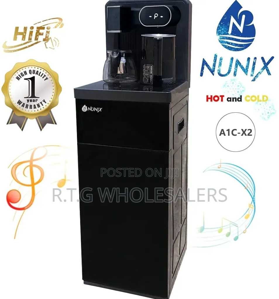 Black Nunix A1c-X2 Bottom Load Hot and Cold Water Dispenser With