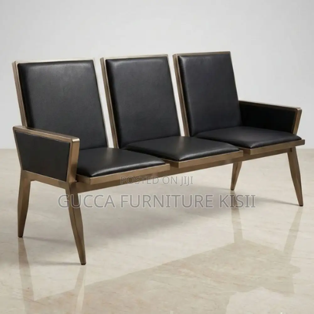 Reception Bench; 3-Seater Premium Office Waiting Bench