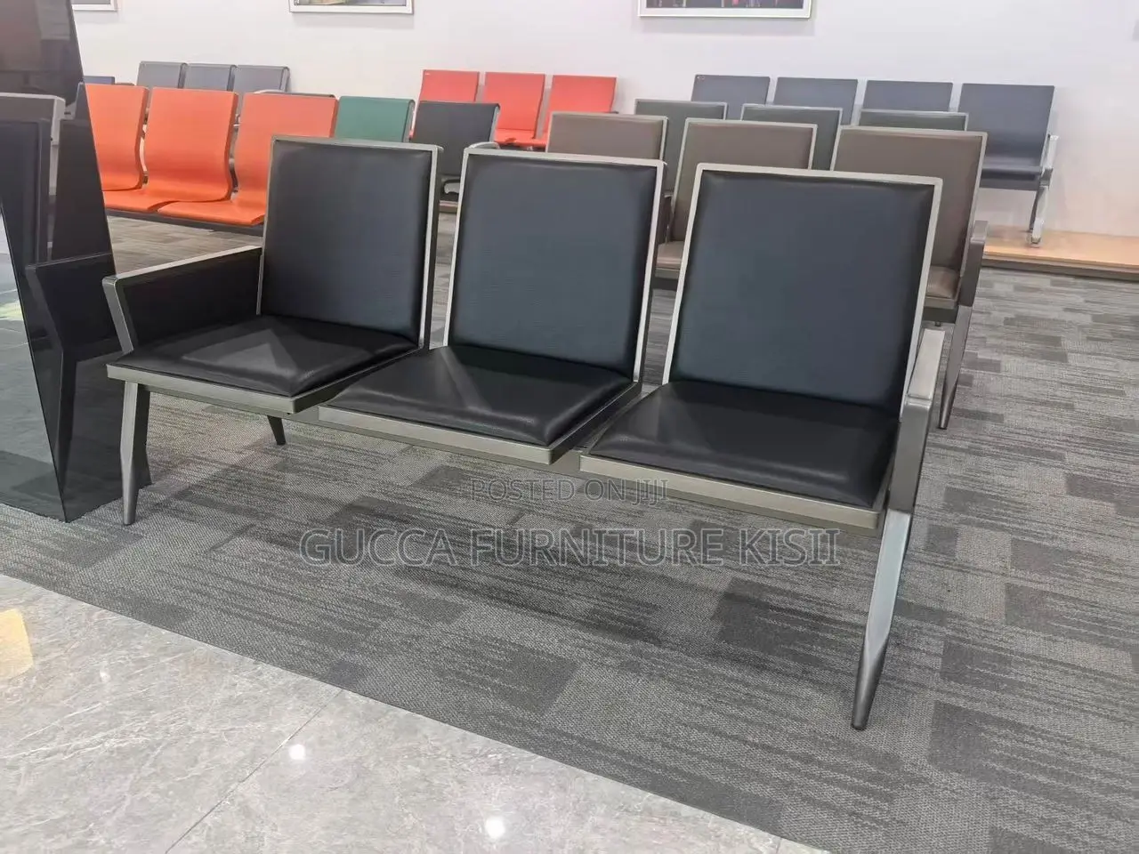 Reception Bench; 3-Seater Premium Office Waiting Bench