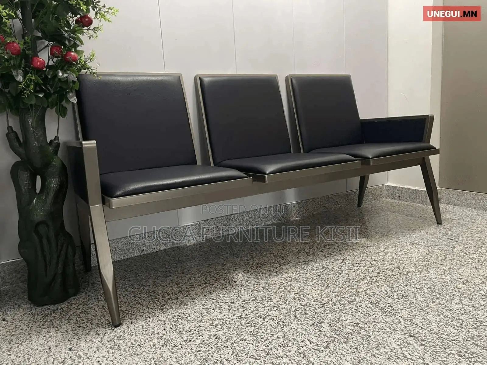 Reception Bench; 3-Seater Premium Office Waiting Bench