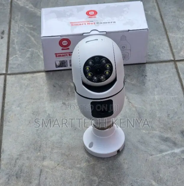 CCTV Bulb Camera Dual Lens PTZ Bulb Camera 360° 1080p With Motion